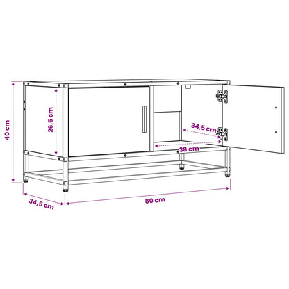TV Cabinet 80 x 34.5 x 40 cm Artisan Oak Engineered Wood