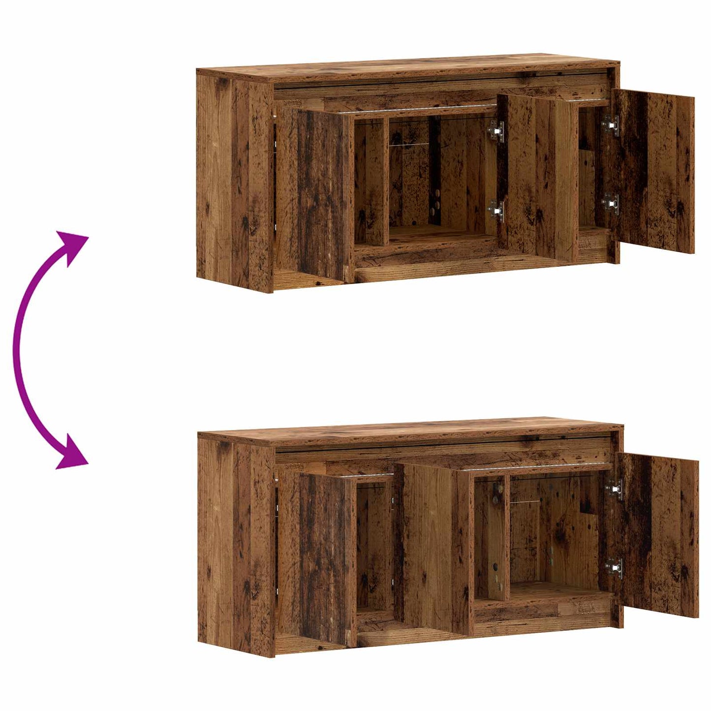 TV Cabinet 100 x 34 x 50 cm Old Wood Engineered Wood