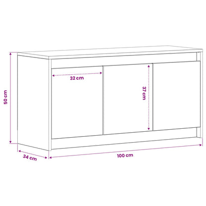 TV Cabinet 100 x 34 x 50 cm Artisan Oak Engineered Wood