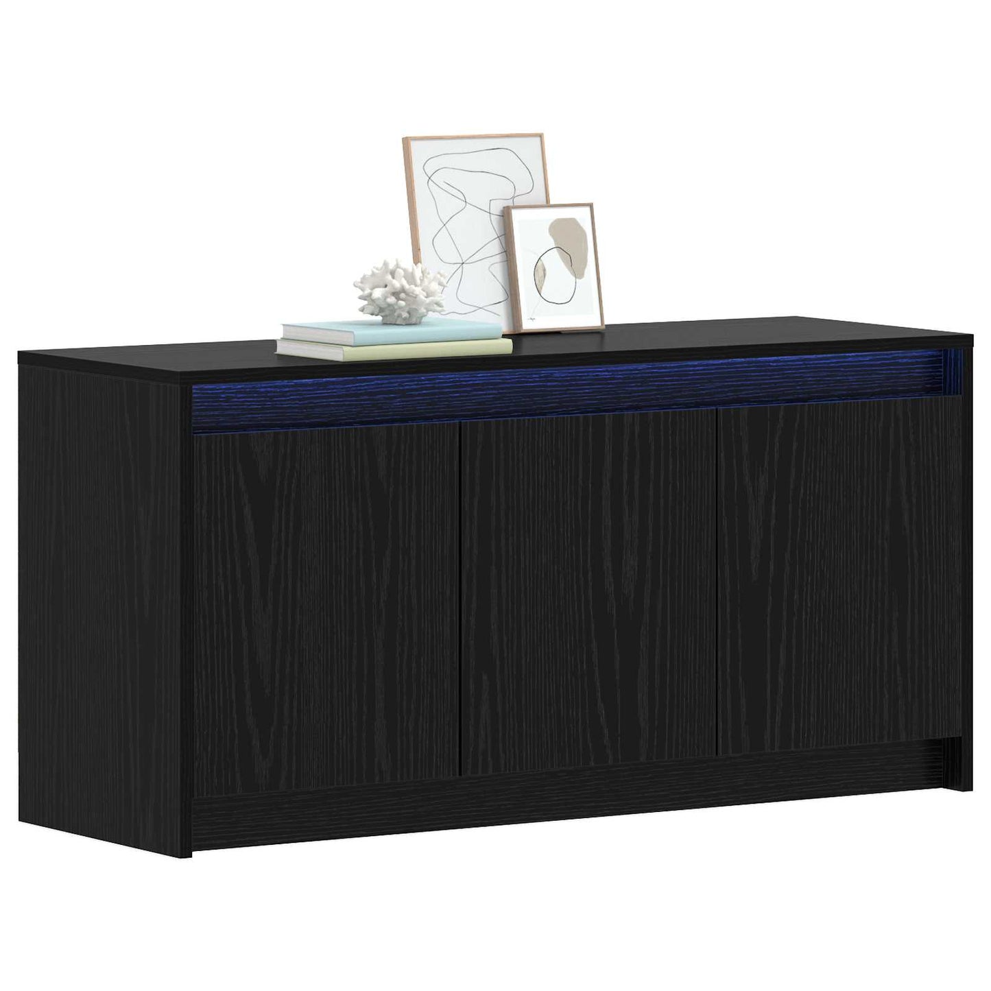 TV Cabinet 100 x 34 x 50 cm Black Oak Engineered Wood