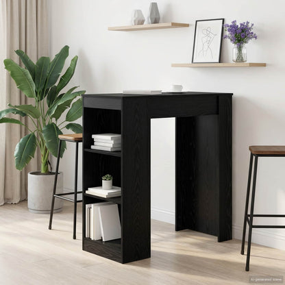 Bar Table 95 x 47 x 103.5 cm Engineered Wood Black Oak