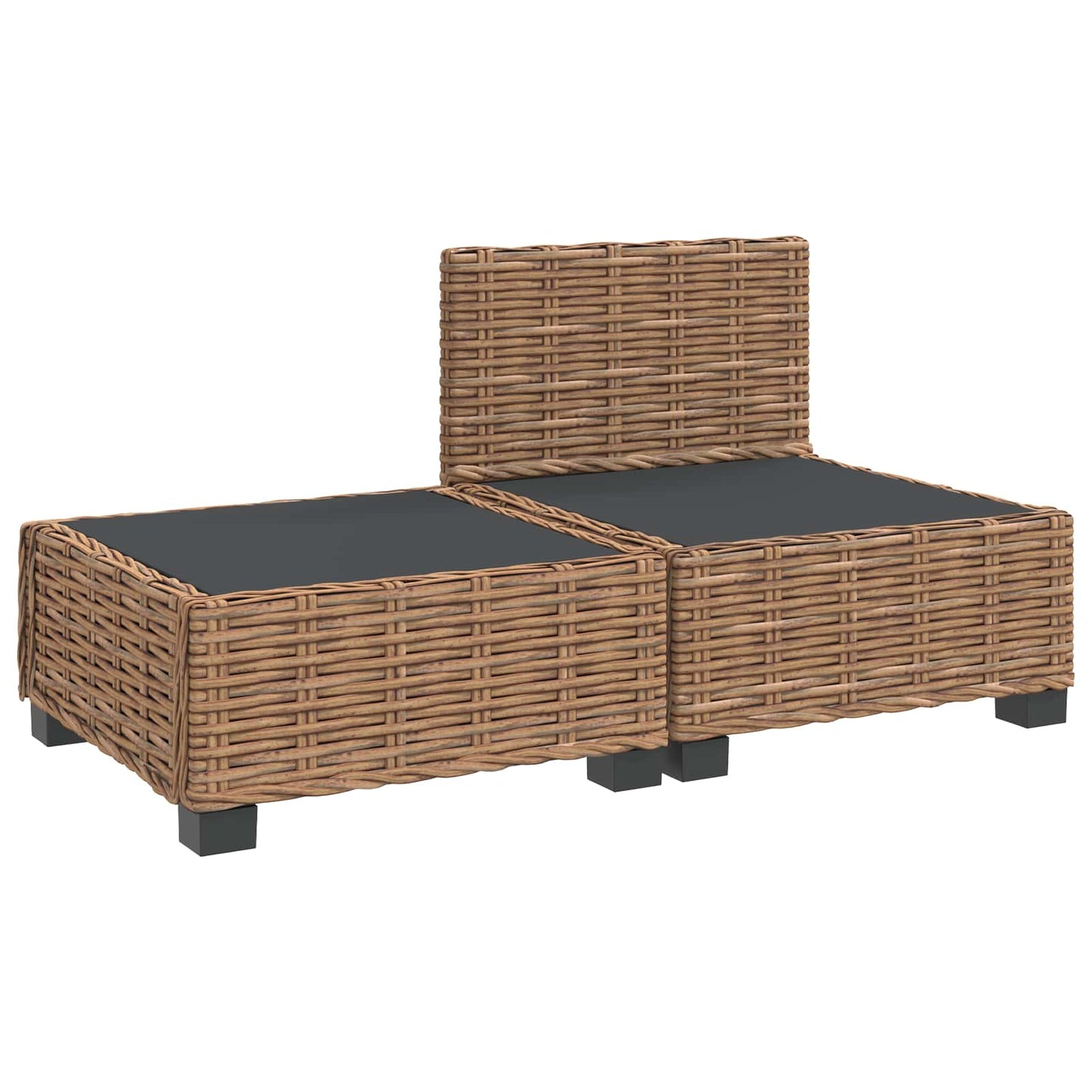 2 pcs Rattan Lounge Set with Cushions GENDT Natural Rattan