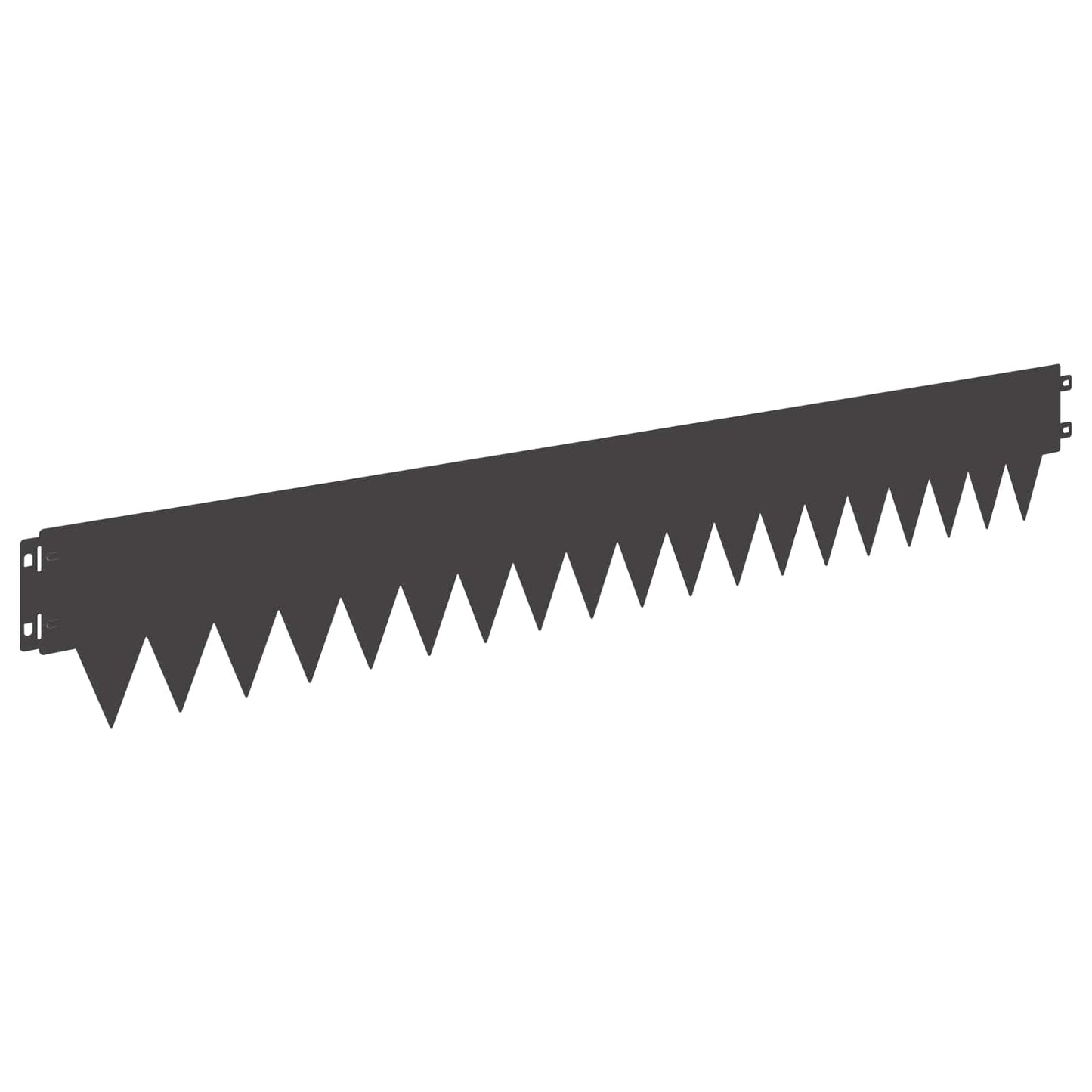 Lawn Edging 30 pcs 103 x 15 cm metal Black