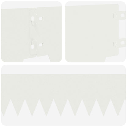 Lawn Edging 20 pcs 103 x 15 cm metal White