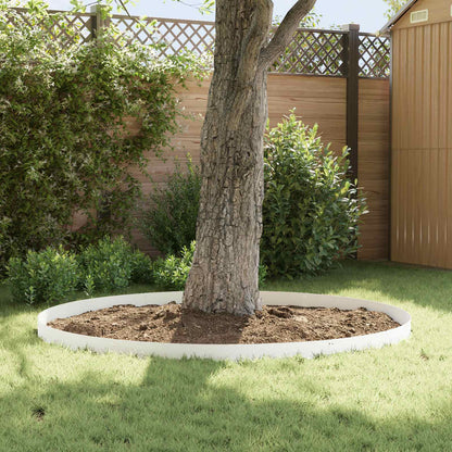 Lawn Edging 20 pcs 103 x 15 cm metal White