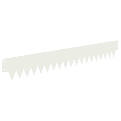 Lawn Edging 20 pcs 103 x 15 cm metal White