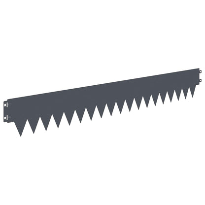Lawn Edging 10 pcs 103 x 15 cm metal Anthracite