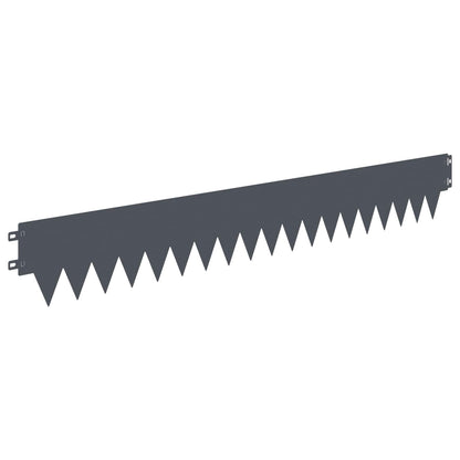 Lawn Edging 30 pcs 103 x 15 cm metal Anthracite
