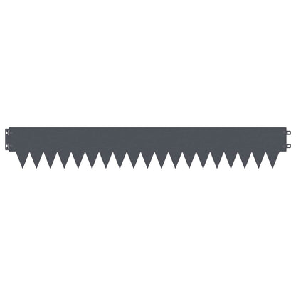 Lawn Edging 50 pcs 103 x 15 cm metal Anthracite