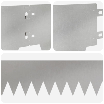 Lawn Edging 30 pcs 103 x 15 cm metal Silver