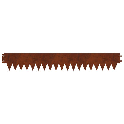Lawn Edging 10 pcs 103 x 15 cm metal Rusty