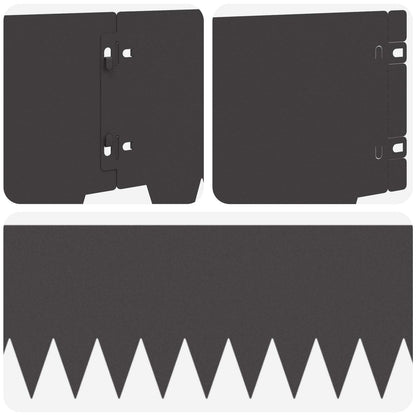 Lawn Edging 30 pcs 103 x 20 cm metal Black