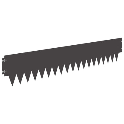 Lawn Edging 30 pcs 103 x 20 cm metal Black