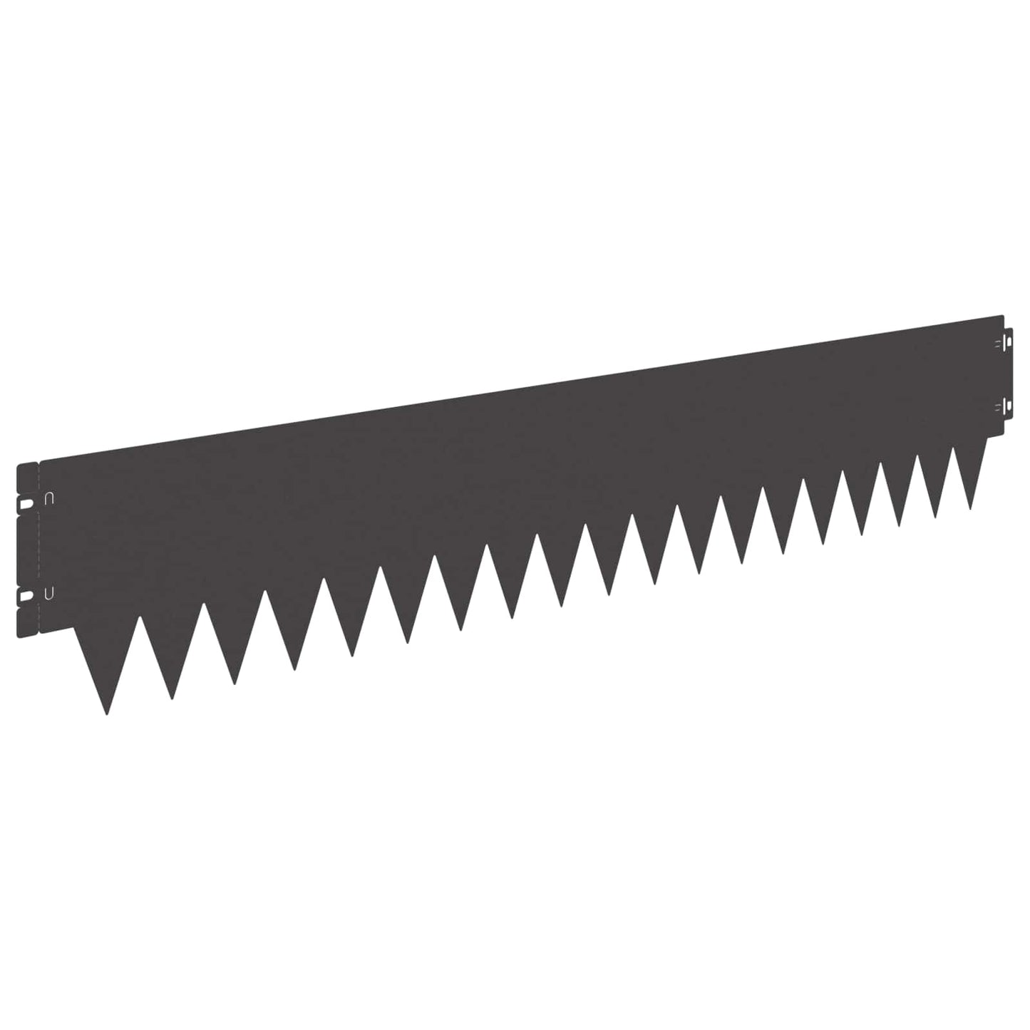 Lawn Edging 30 pcs 103 x 20 cm metal Black