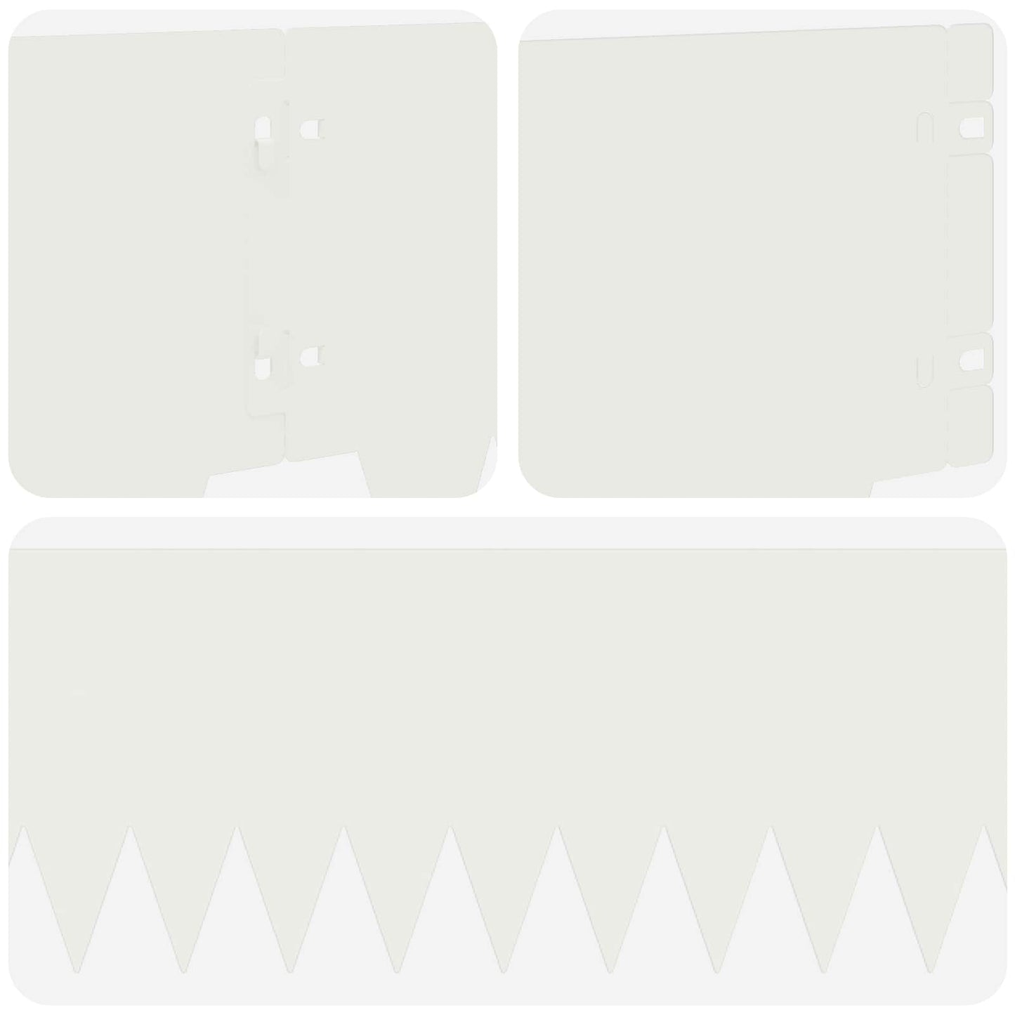 Lawn Edging 10 pcs 103 x 20 cm metal White