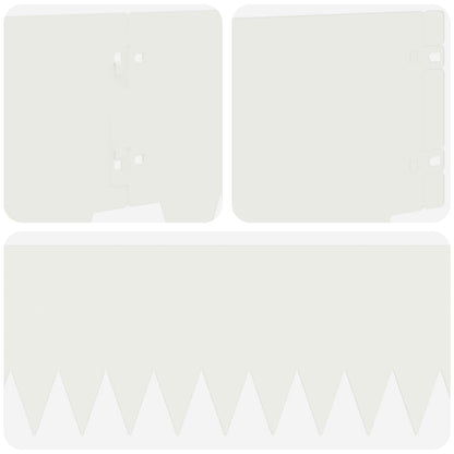 Lawn Edging 30 pcs 103 x 20 cm metal White