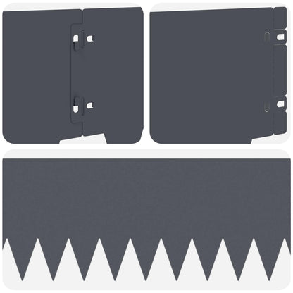 Lawn Edging 10 pcs 103 x 20 cm metal Anthracite