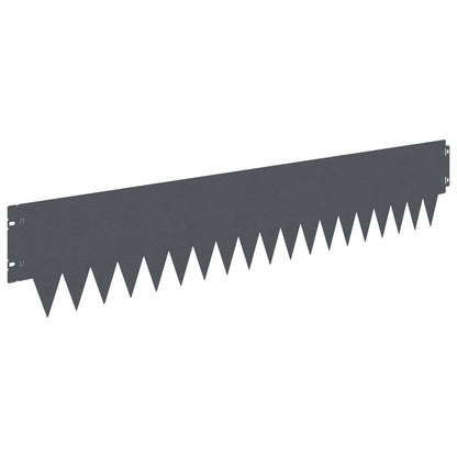 Lawn Edging 30 pcs 103 x 20 cm metal Anthracite