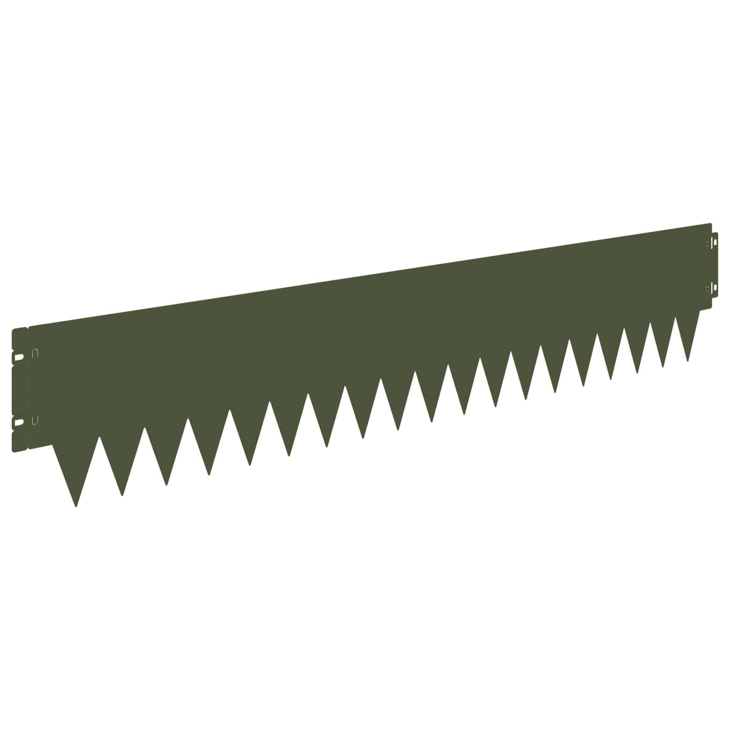 Lawn Edging 20 pcs 103 x 20 cm metal Olive Green