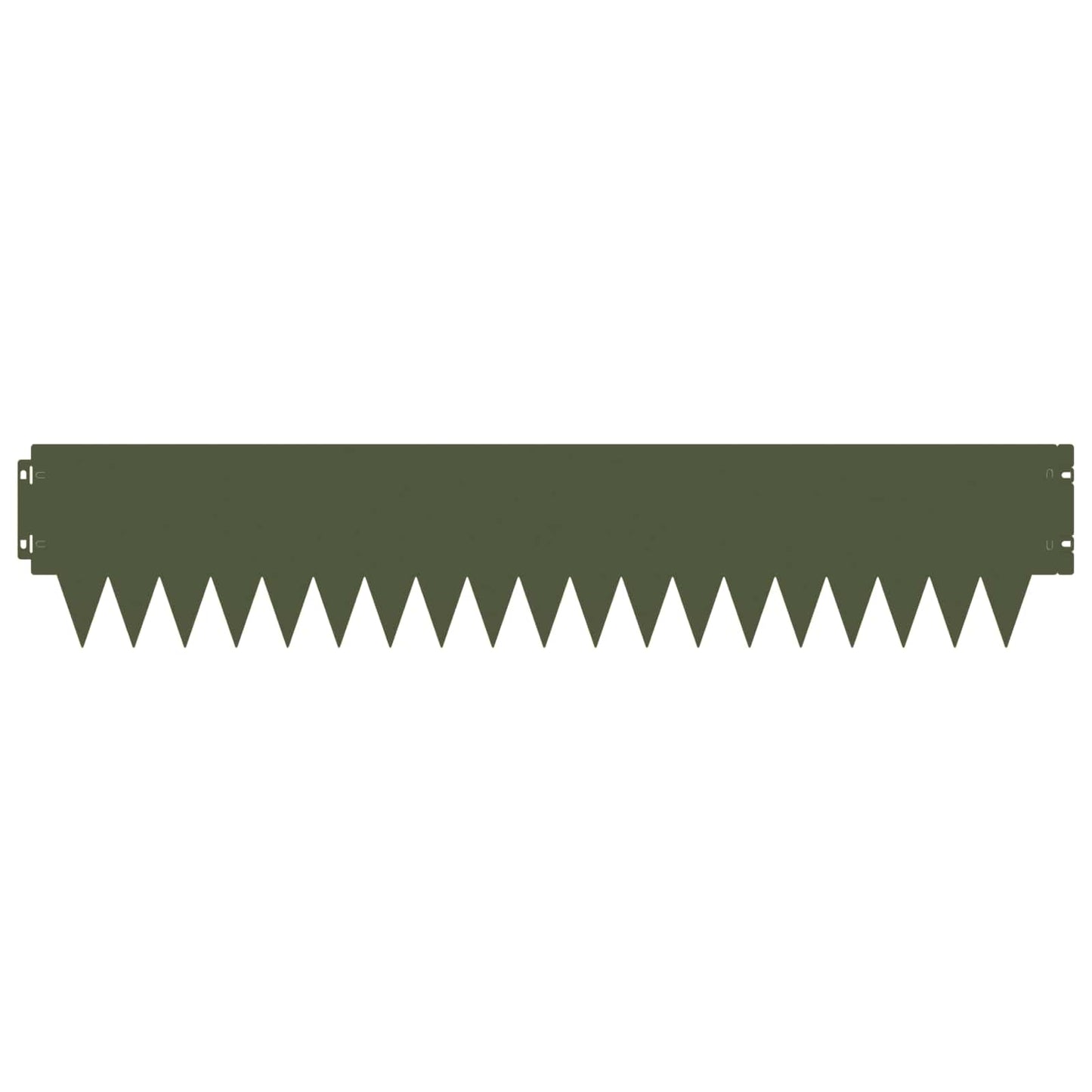 Lawn Edging 20 pcs 103 x 20 cm metal Olive Green