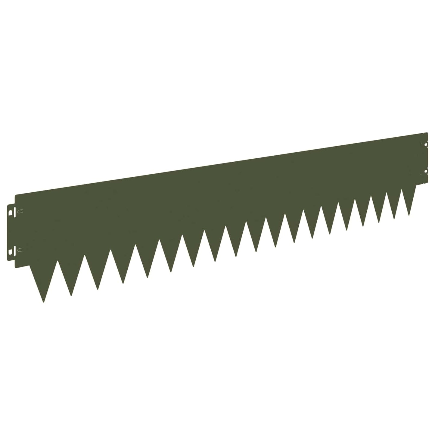 Lawn Edging 30 pcs 103 x 20 cm metal Olive Green