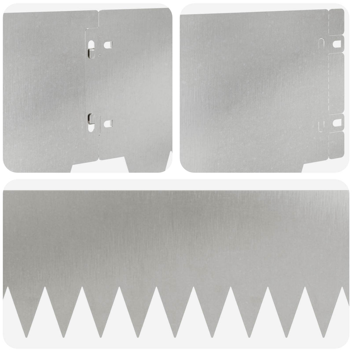Lawn Edging 10 pcs 103 x 20 cm Steel Silver