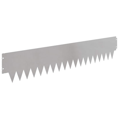 Lawn Edging 10 pcs 103 x 20 cm metal Silver