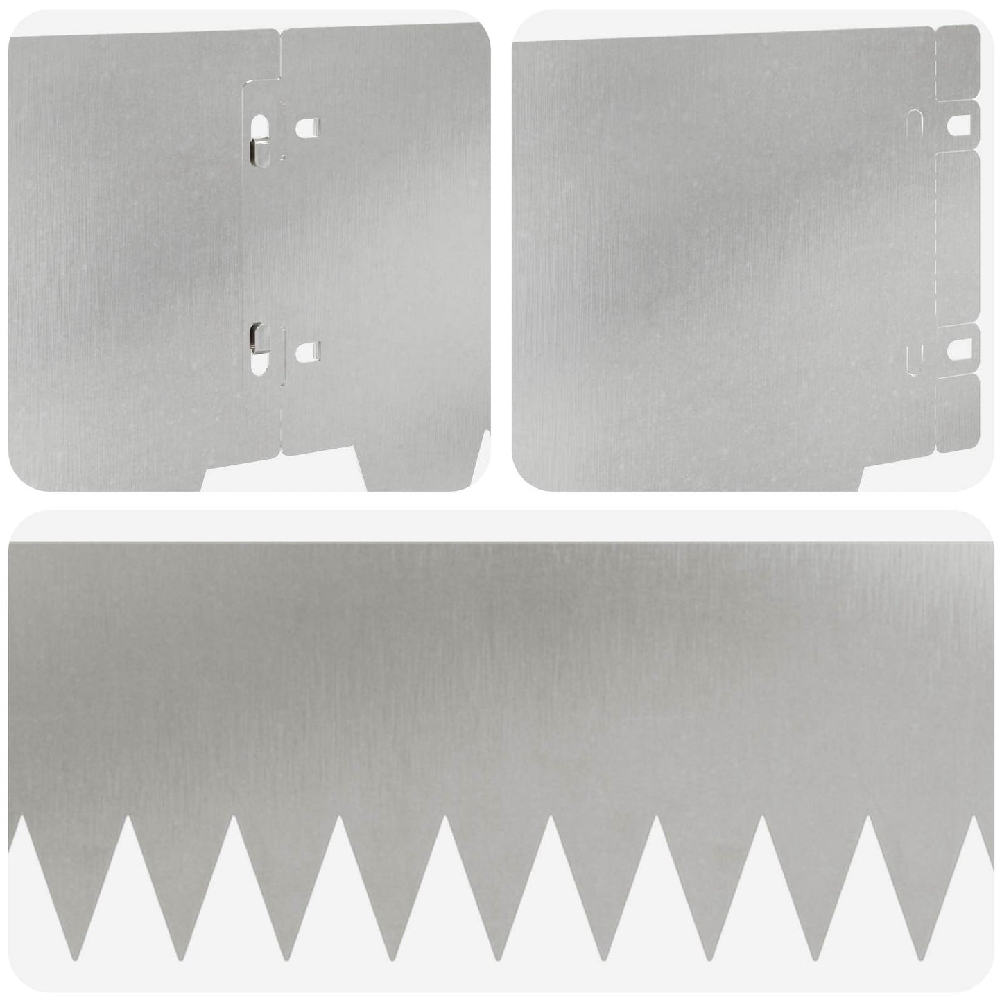 Lawn Edging 20 pcs 103 x 20 cm metal Silver