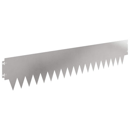Lawn Edging 30 pcs 103 x 20 cm metal Silver