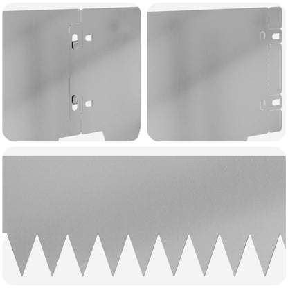 Lawn Edging 20 pcs 103 x 20 cm metal Silver