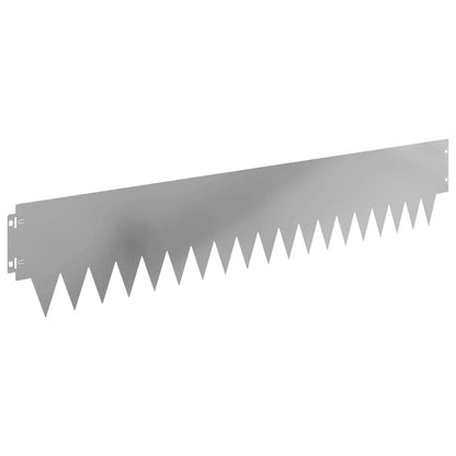 Lawn Edging 20 pcs 103 x 20 cm metal Silver