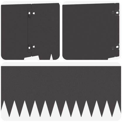 Lawn Edging 10 pcs 103 x 25 cm metal Black