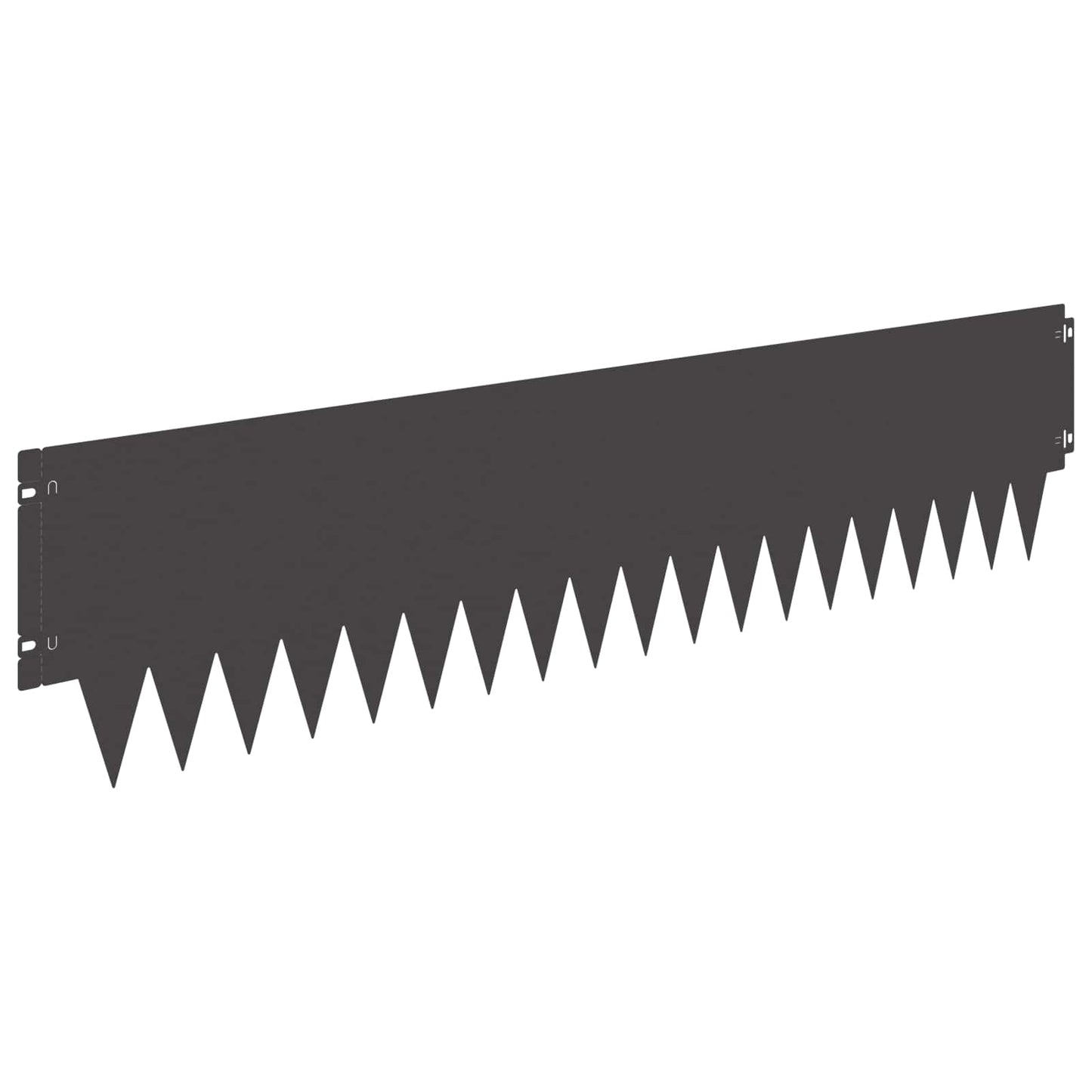 Lawn Edging 20 pcs 103 x 25 cm metal Black