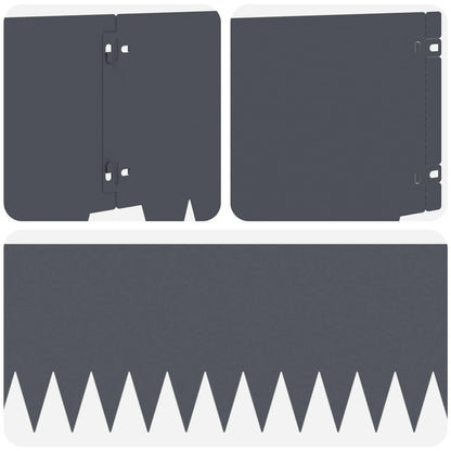 Lawn Edging 20 pcs 103 x 25 cm metal Anthracite