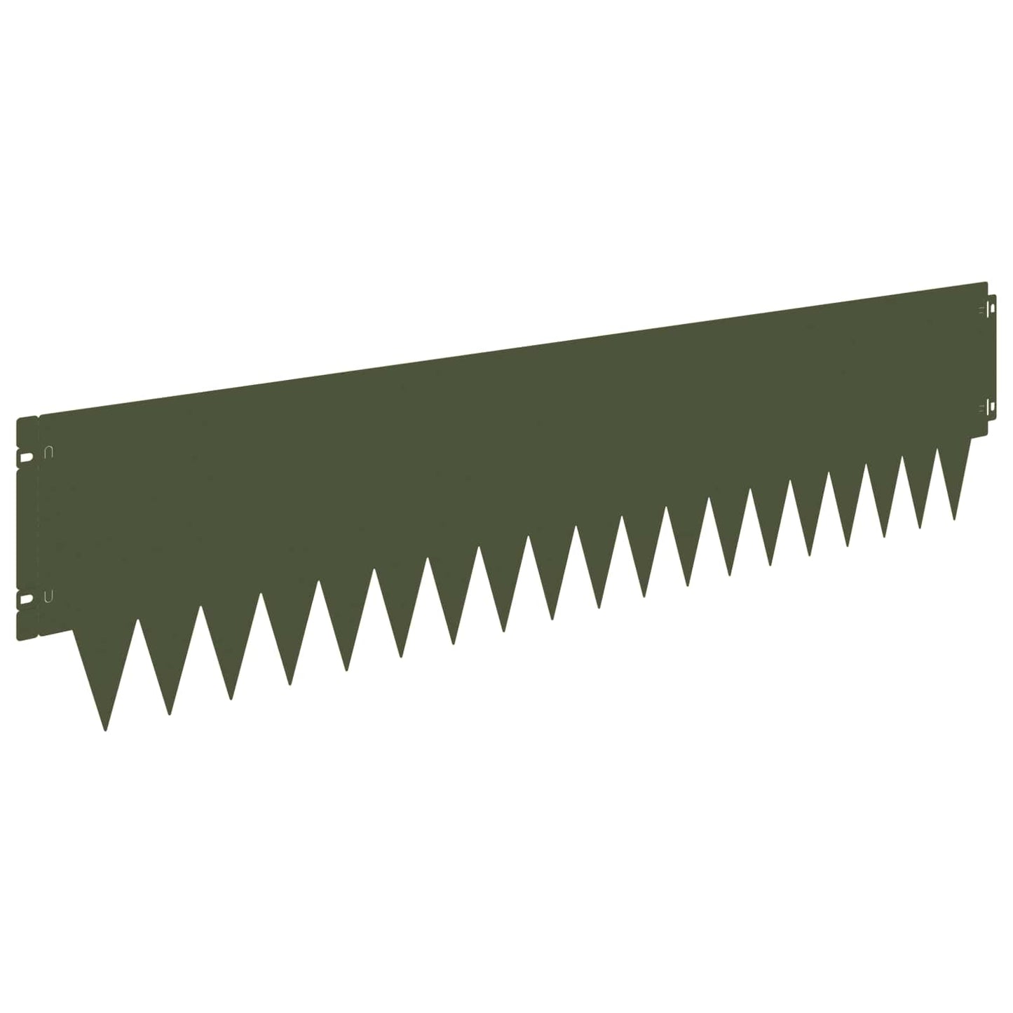 Lawn Edging 20 pcs 103 x 25 cm metal Olive Green