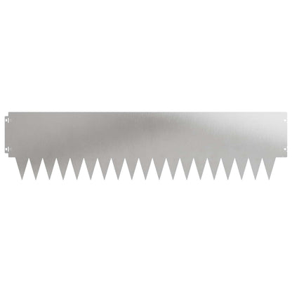 Lawn Edging 20 pcs 103 x 25 cm Steel Silver