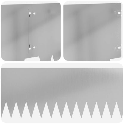 Lawn Edging 20 pcs 103 x 25 cm Steel Silver