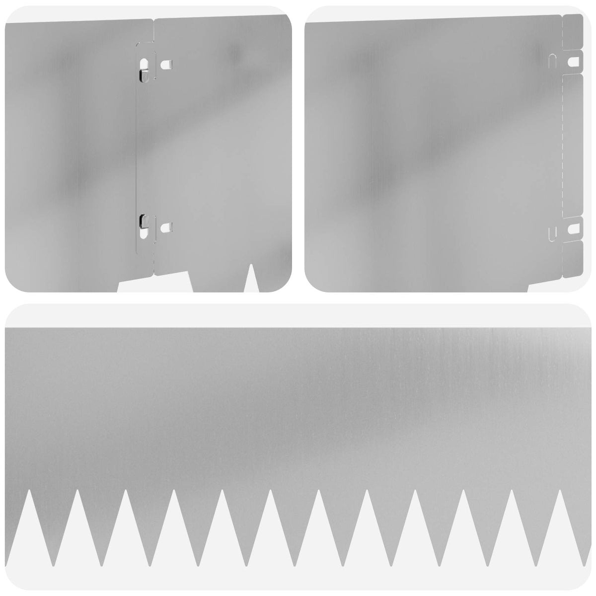 Lawn Edging 30 pcs 103 x 25 cm Steel Silver