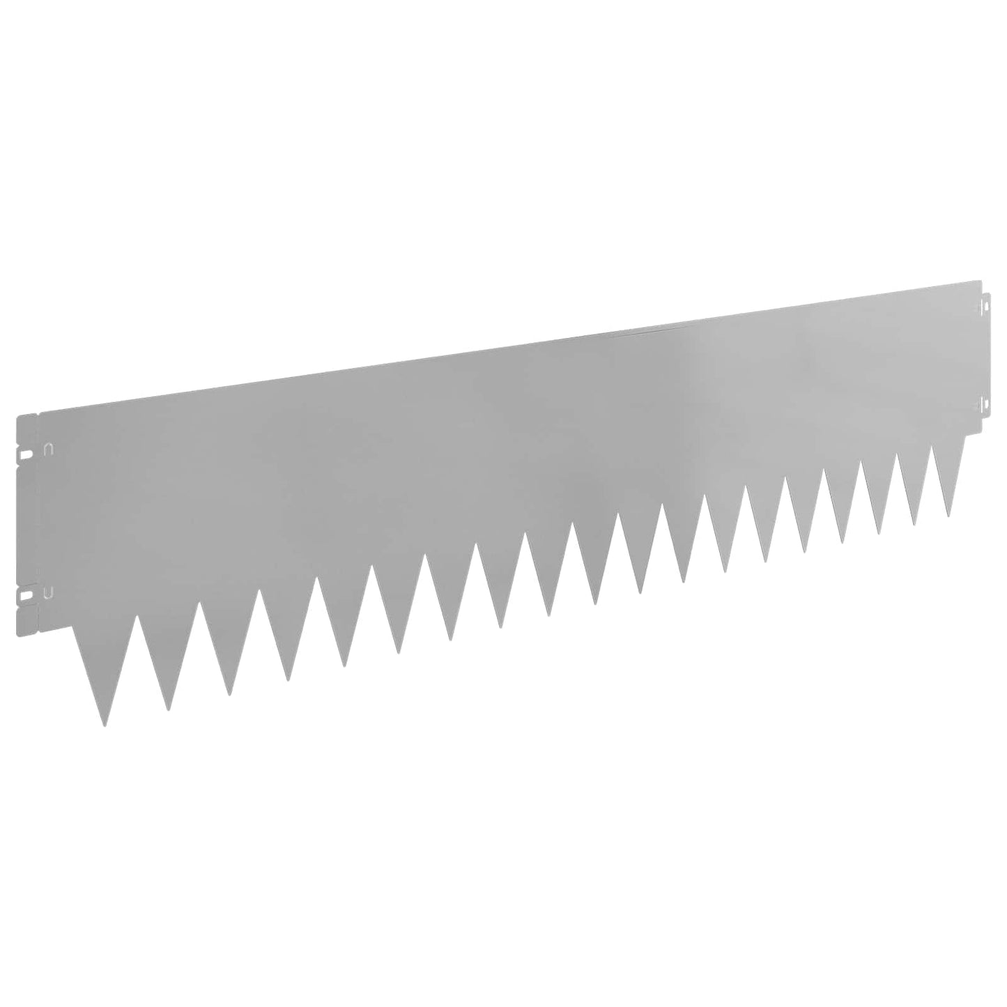 Lawn Edging 30 pcs 103 x 25 cm metal Silver
