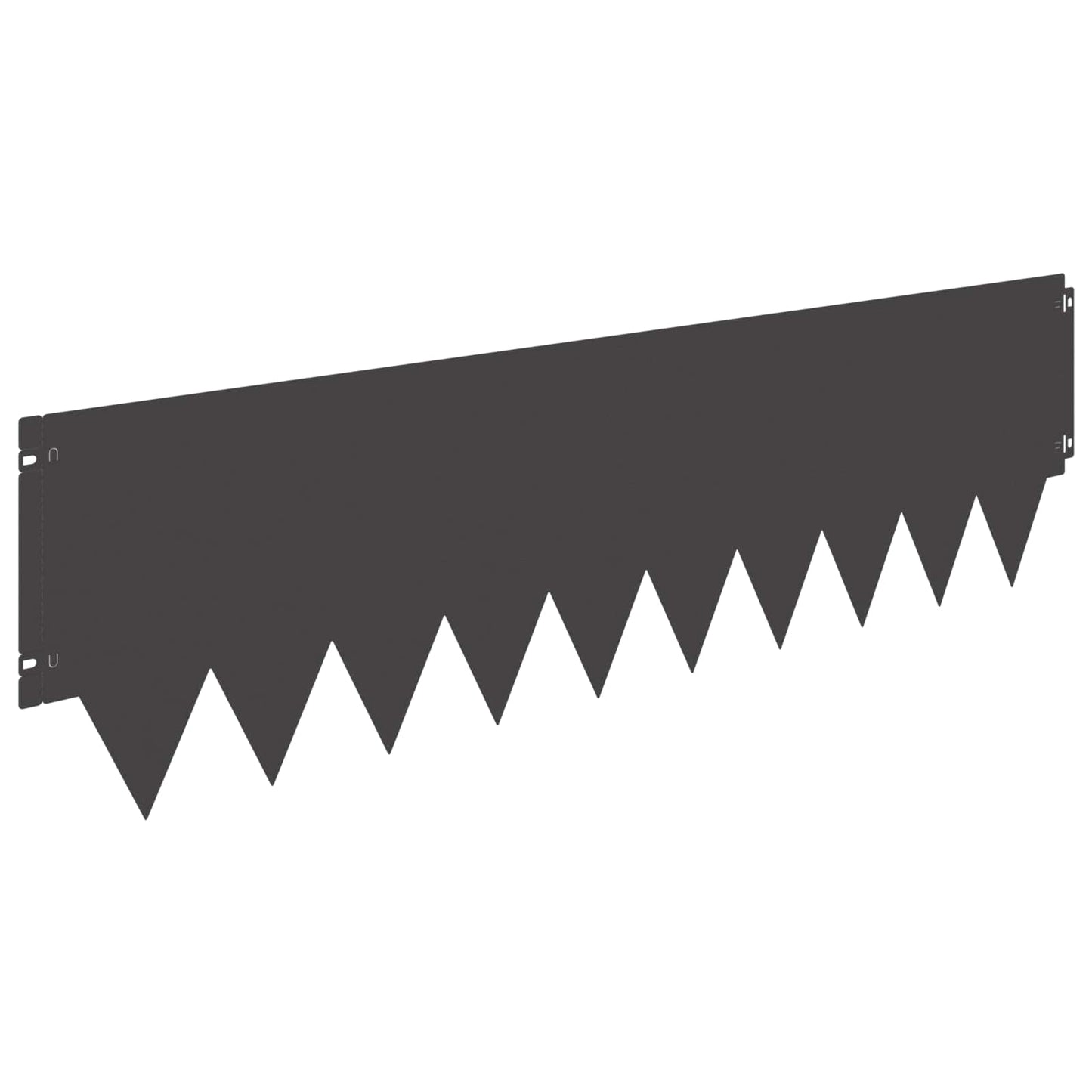 Lawn Edging 10 pcs 103 x 30 cm metal Black