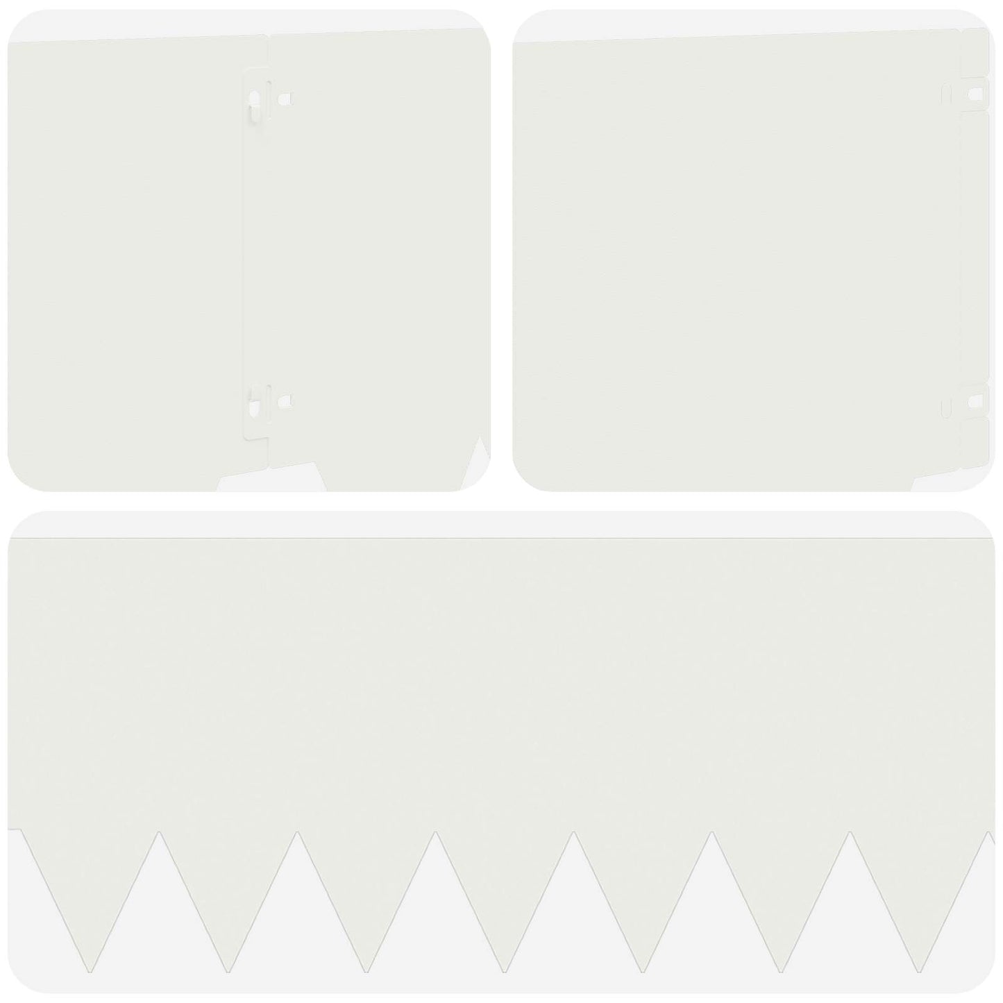 Lawn Edging 10 pcs 103 x 30 cm metal White