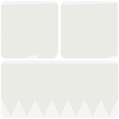 Lawn Edging 10 pcs 103 x 30 cm metal White