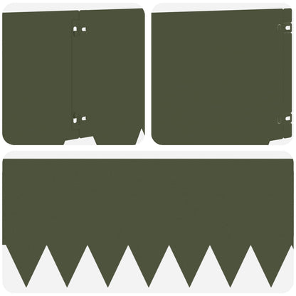 Lawn Edging 20 pcs 103 x 30 cm metal Olive Green