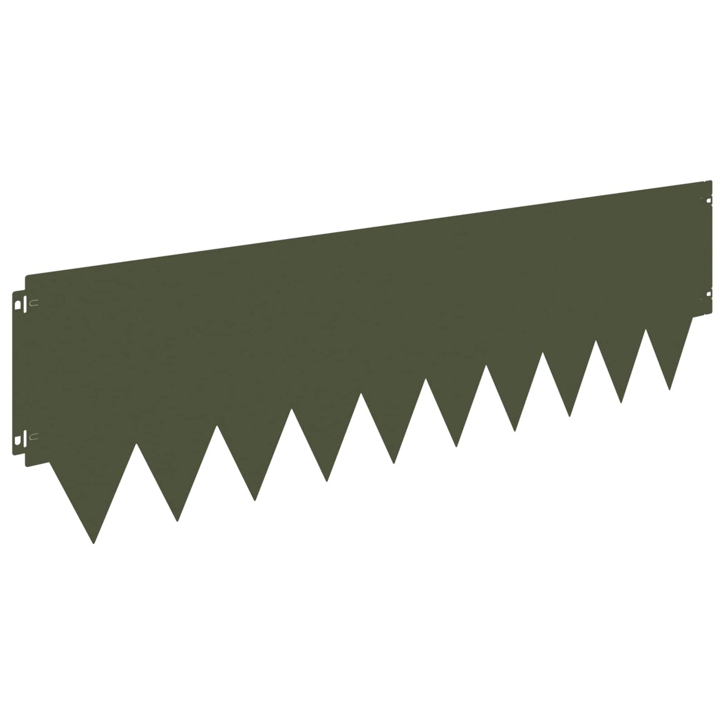 Lawn Edging 20 pcs 103 x 30 cm metal Olive Green
