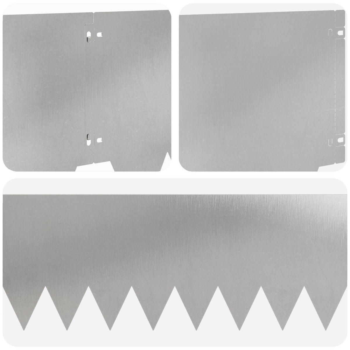 Lawn Edging 20 pcs 103 x 30 cm Steel Silver