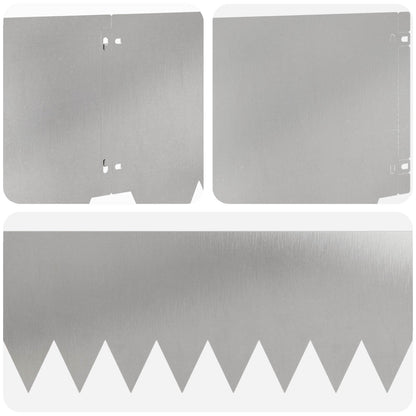 Lawn Edging 20 pcs 103 x 30 cm Steel Silver