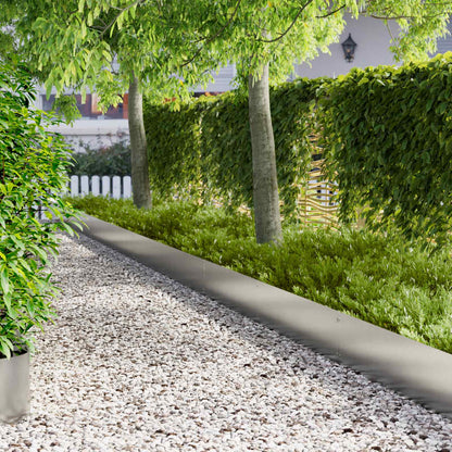 Lawn Edging 20 pcs 103 x 30 cm Steel Silver
