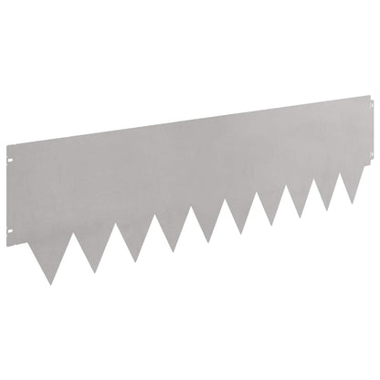 Lawn Edging 20 pcs 103 x 30 cm Steel Silver