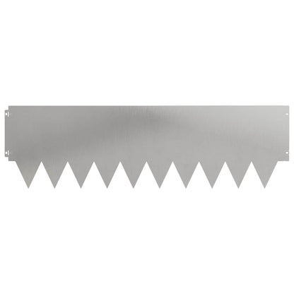Lawn Edging 20 pcs 103 x 30 cm Steel Silver