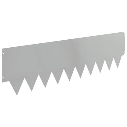Lawn Edging 10 pcs 103 x 30 cm metal Silver